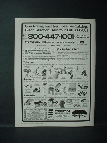 1983 orion telescopes - 1983,